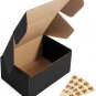 Euapko 6X4X3" Corrugated Box Mailers 25 Pack Black Cardboard Small Shipping Boxe