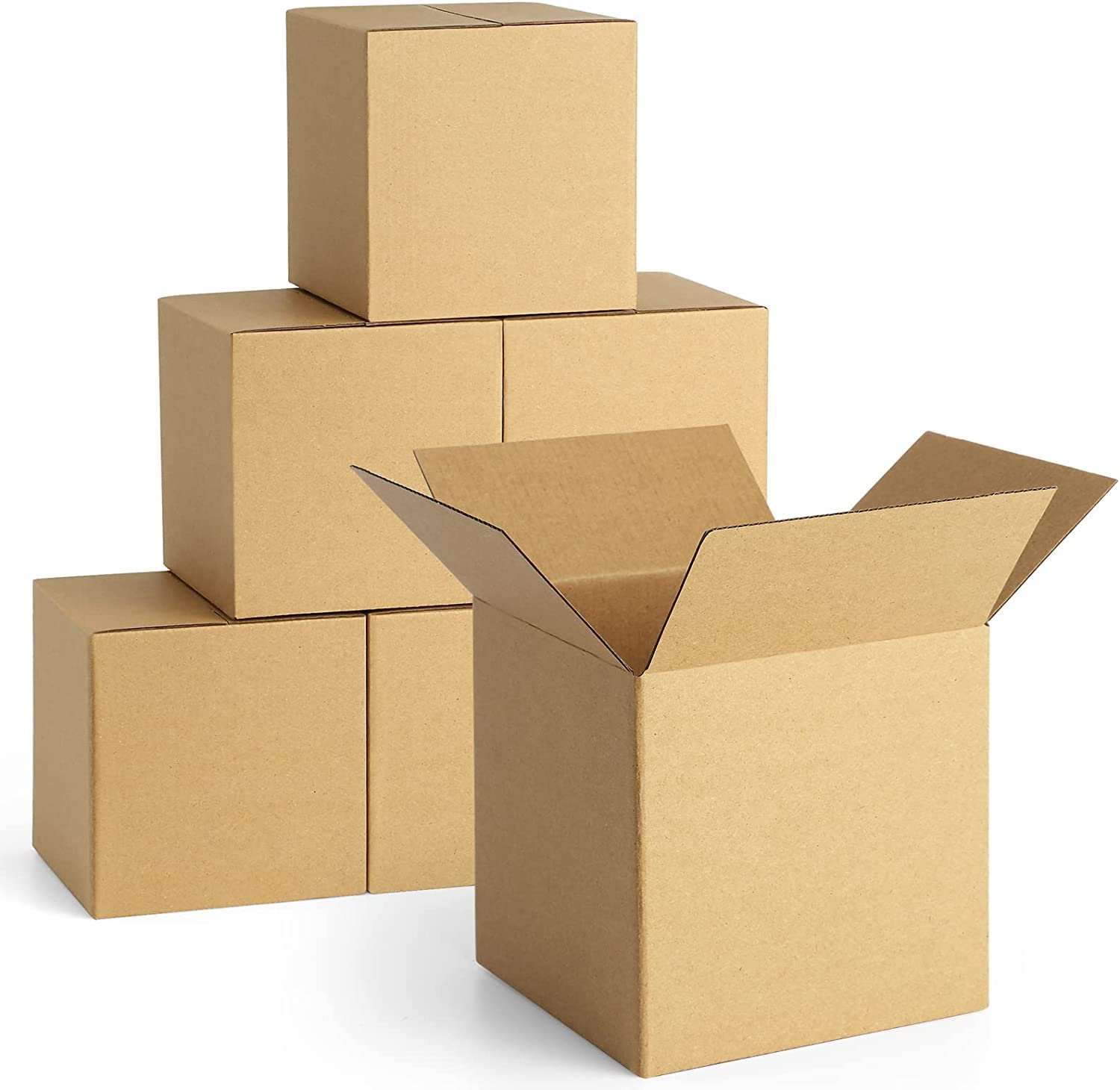 Shipping Boxes 4X4X4 Inches Small Mailing Boxes 25 Pack Brown Cardboard Corrugat