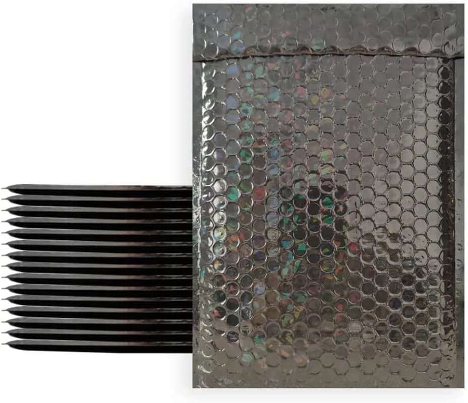 Bubble Mailer 6X9 Inch Black Holographic Padded Envelope Self Adhesive Shipping