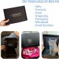 Small Black Shipping Boxes for Small Business Pack of 25-8X5.5X1.6 Inches Cardbo