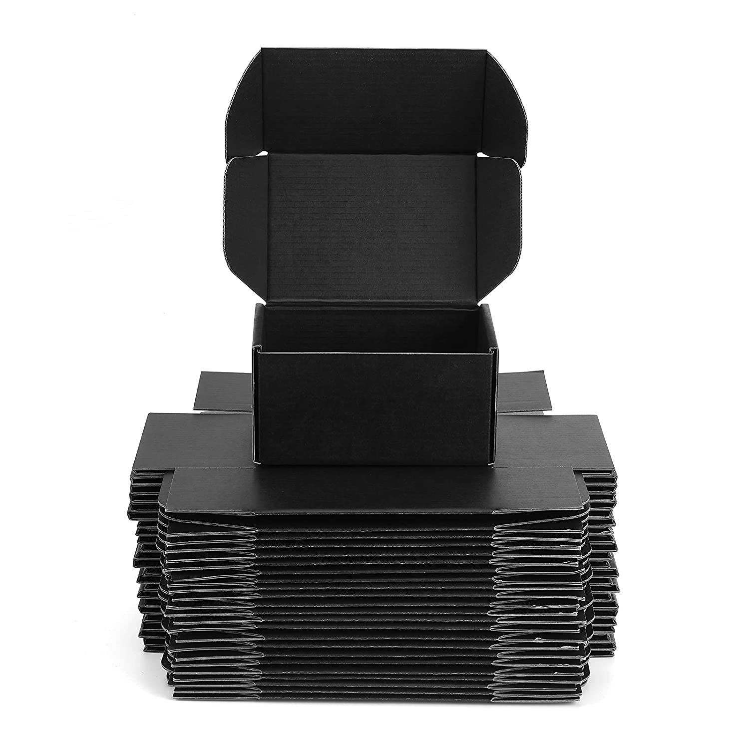 Shipping Boxes, Small Size 6X4X3 Inches Set of 25 Black Kraft Gift Box Corrugate
