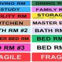 Home Moving Color Coded Labels Stickers - 800 Count - 16 Rolls - 50 Labels per R