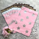 5 - 30 Pcs - 10X13 ( Baby Pink Silver Star ) Designer Poly Mailer Shipping Maile