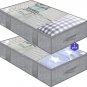 Large Underbed Storage Bags Organizer Container 4 Handles and 2 Sturdy Zippers,