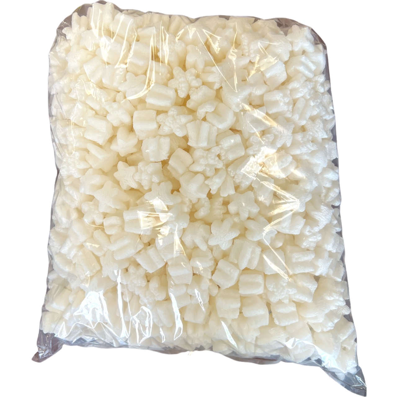Funpak Packing Peanuts White Star Shape Minipack .6 Cu Ft Biodegradable