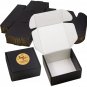 Small Mailing Boxes 4" X 4" X 2" Corrugated Cardboard Box Mailers Black 25Pcs fo