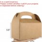 Treat Boxes 30 Pack White, Brown Kraft Paper Gable Gift Boxes - Goodies Favor Bo