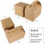 Treat Boxes 30 Pack White, Brown Kraft Paper Gable Gift Boxes - Goodies Favor Bo