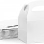 Treat Boxes 30 Pack White, Brown Kraft Paper Gable Gift Boxes - Goodies Favor Bo