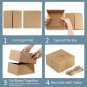 Premium Gift Boxes 10 Pack 8 X 8 X 4 Brown, White Paper Gift Boxes with 20 Meter