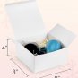 8X8X4 Inches Gift Boxes 12 PCS White, Brown Paper Gift Boxes with Lids for Gifts