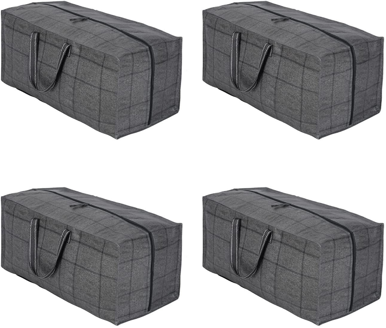 4 Pack Heavy Duty Extra Large Clear Moving Bags W/Backpack Straps Strong Handles