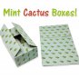 12 Pack 10X6X4" Mint Cactus Designer Boxes, Recyclable, Reusable Shipping Favor