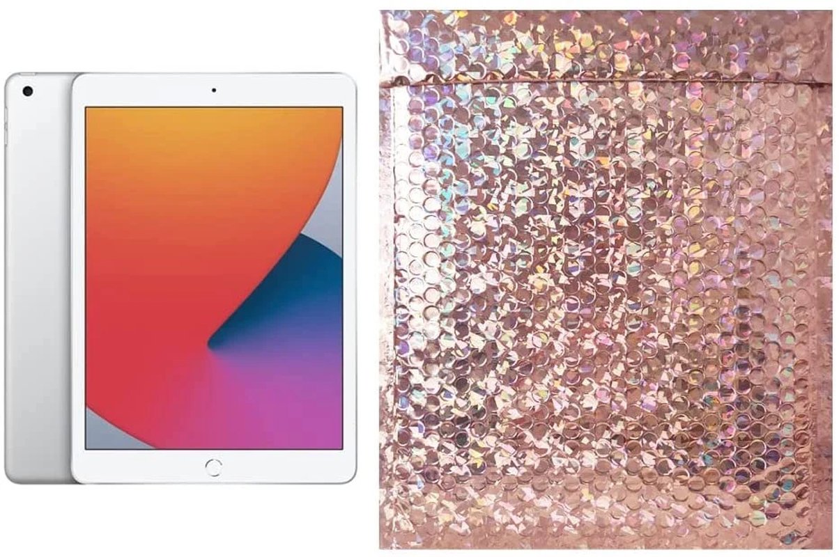 Bubble Metallic Mailer 8.5X12 Inch Rose Gold Holographic Padded Envelope Self Ad