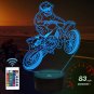 Dirt Bike Gifts for Boys, Motocross 3D Night Light Illusion Lamp for Teen Boys M
