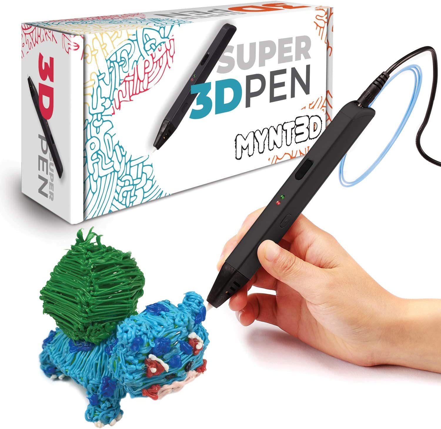 Great Gift Super 3D Printing Pen, 1.75Mm ABS and PLA Compatible 3D Printing Pen