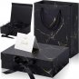 Luxury Gift Box with Lids Changeable Ribbon, Paper Bags, a Greeting Card and Tis