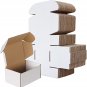 Right Sizes Shipping Boxes Set of 50,White Small Corrugated Cardboard Box,Mailer