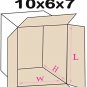 10X6X7 Inches Shipping Boxes, Small Corrugated Cardboard Box for Business Mailin