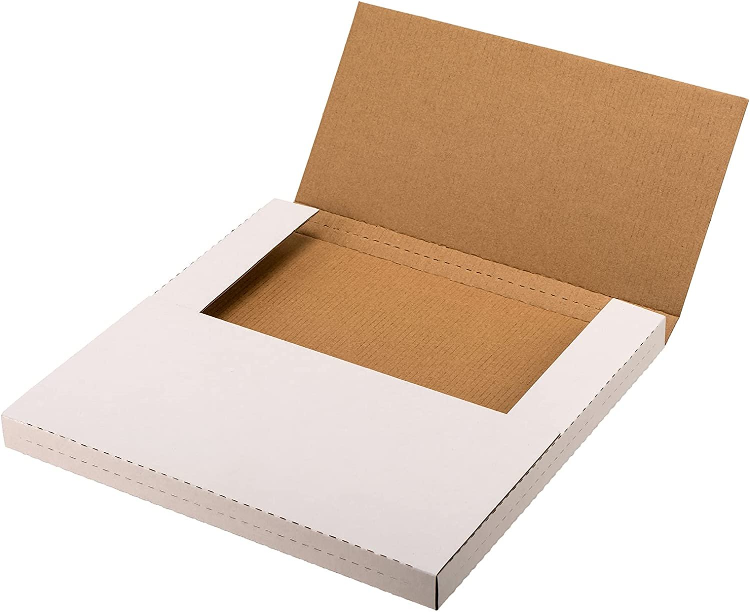 White Vinyl Records Shipping Boxes 12.5X12.5X1 Inch LP Mailing Corrugated Cardbo