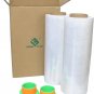 2 Pack 1500Ft Industrial Clear Stretch Wrap Film 70 Gauge 15" with 3Inch Plastic