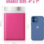 Bubble Mailers 4X8 Inch 100 Pack, Hot Pink Bubble Mailers, Waterproof,Self Seal