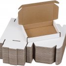 50 Pack 4x4x2, 6x4x1, 4x4x1 Small Shipping Boxes White or Brown Corrugated Box