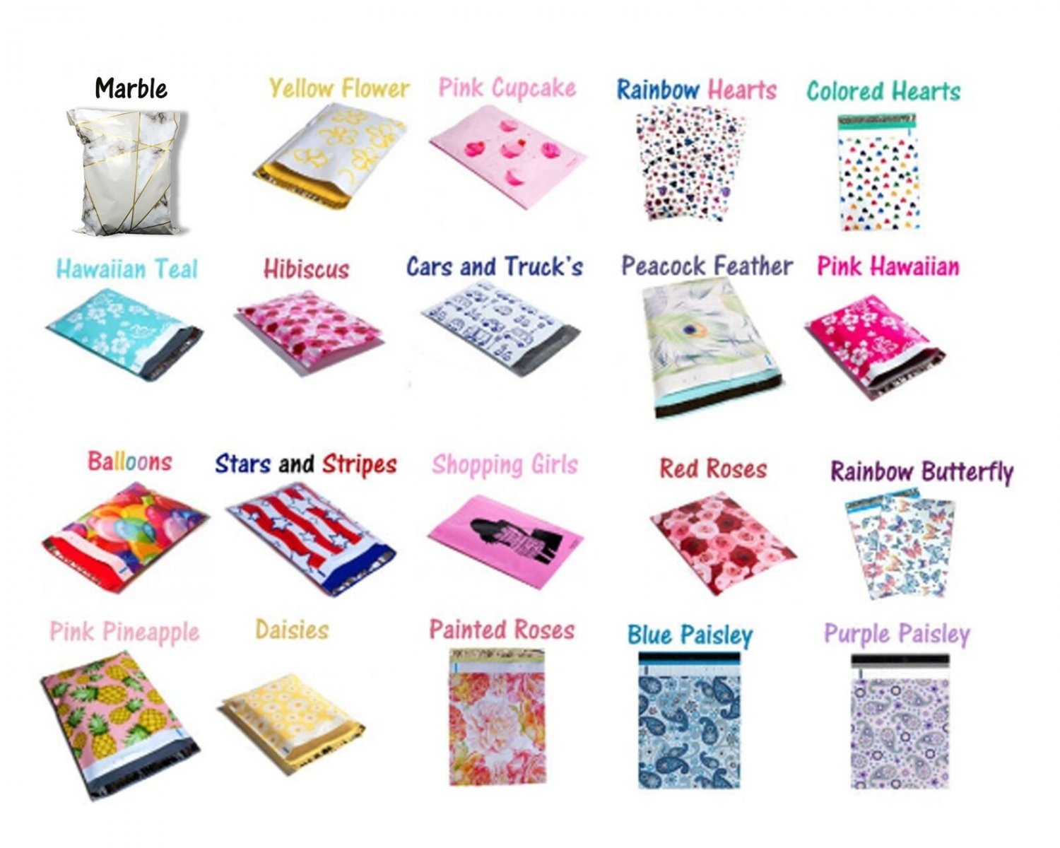 Poly Mailers Size 10X13" Pack10,20,25,35,50 Designer Quality Self Adhesive Shipp