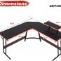 Desk L Shaped Desk Corner Gaming Computer Desk Large Desktop Work Place. Black