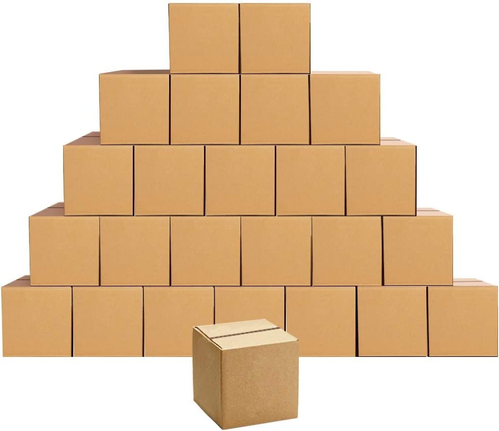 Shipping Boxes 5x5x5 Packing Corrugated Available 25Pack Moving Cartons Storage