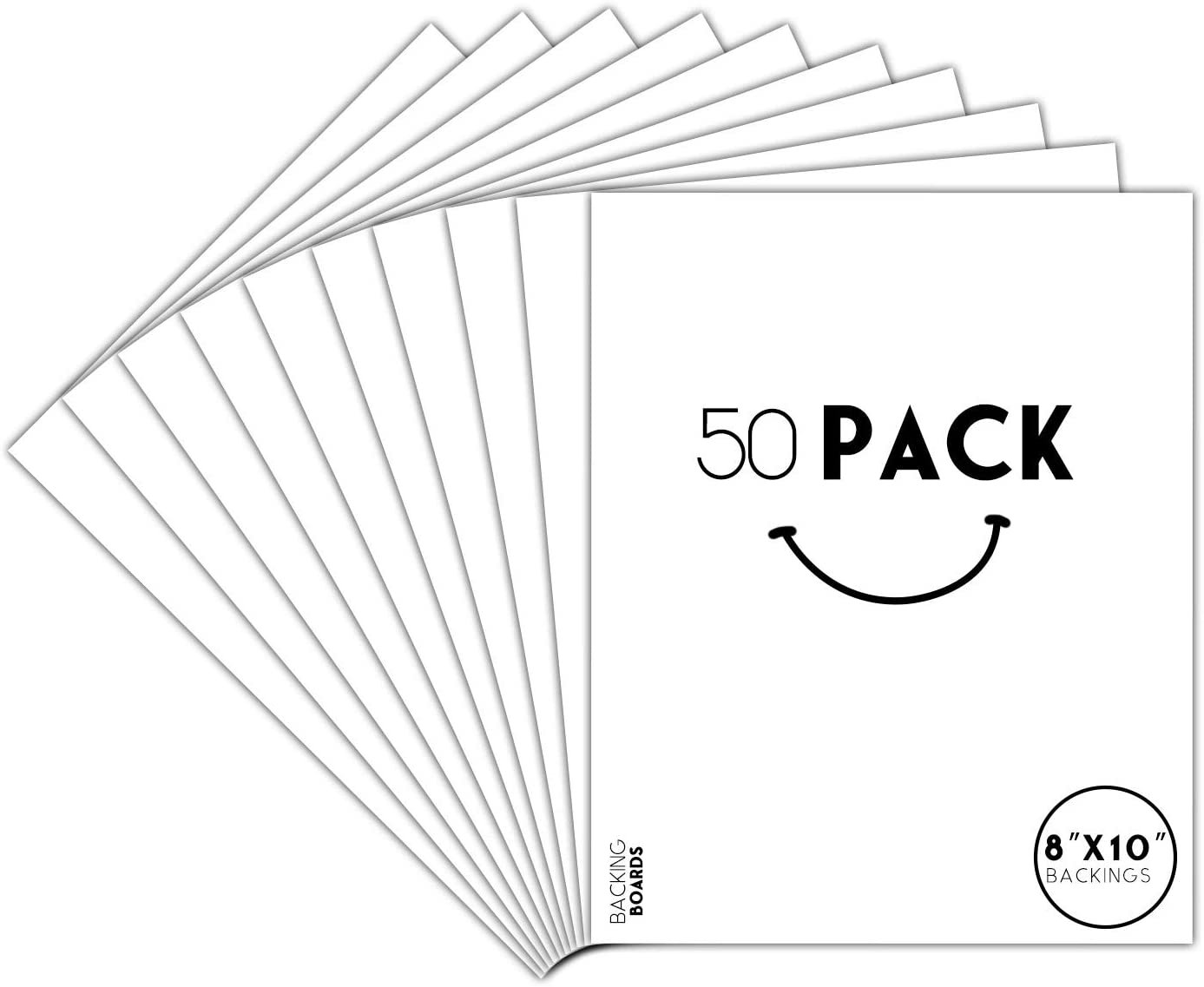 White Boards Pack, 8X10 Inch White Backing Boards