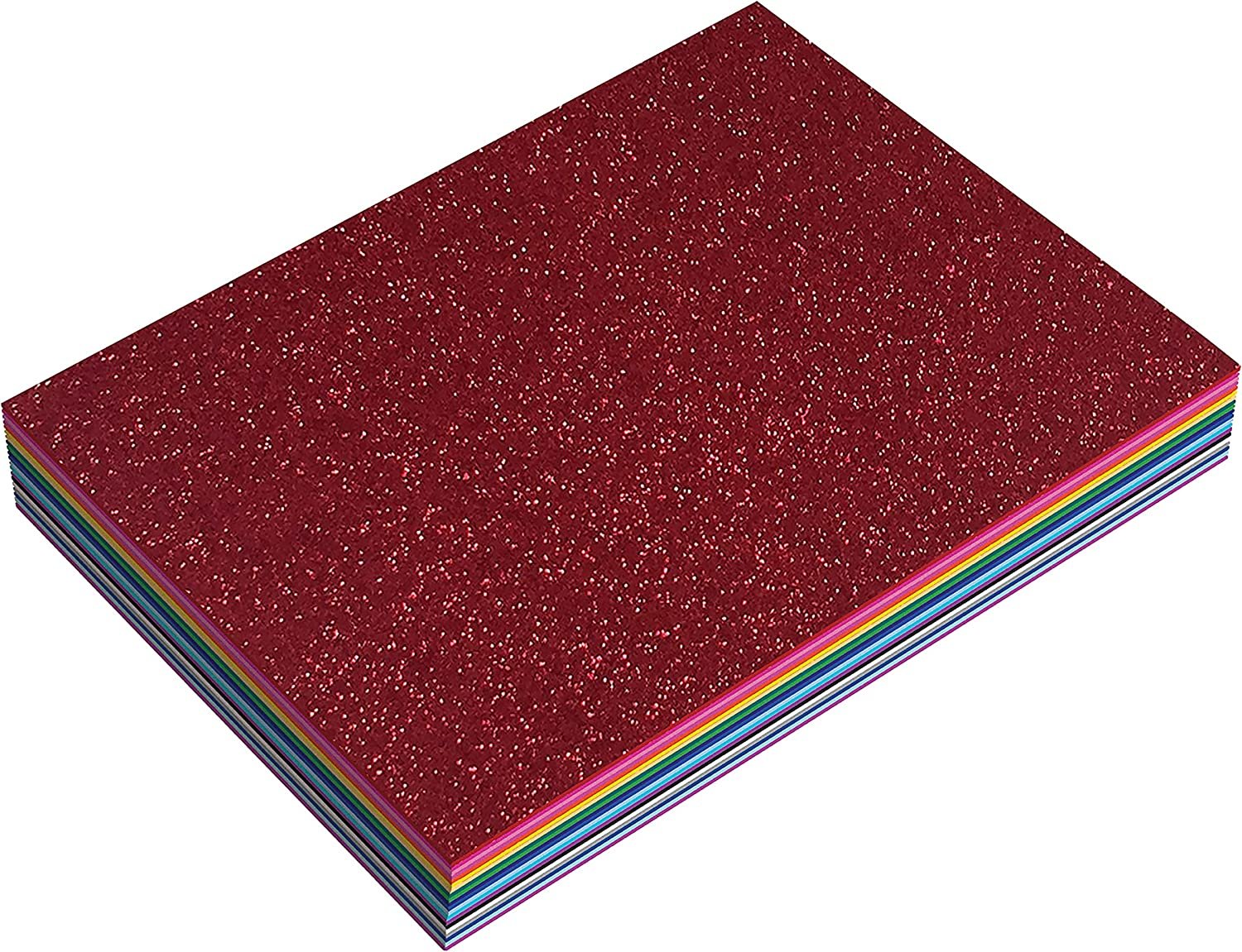 Foam Sheets 20 Pack Glitter Foam Sheets with Adhesive Backing, 9 X 12 Inch, by ,