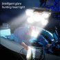 LED Headlamp USB Rechargeable - 5 Leds, Waterproof, Portable for Camping - Blue