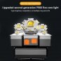 LED Headlamp USB Rechargeable - 5 Leds, Waterproof, Portable for Camping - Blue