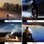 LED Headlamp USB Rechargeable - 5 Leds, Waterproof, Portable for Camping - Blue