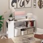 Computer Desk Modern 55" 360° Rotating Corner L-Shaped Home Office Workstation w