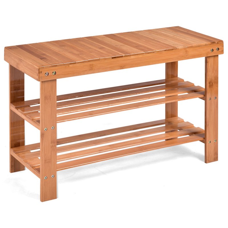 3-Tier Bamboo Shoe Rack Bench for Any Room compact size