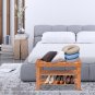 3-Tier Bamboo Shoe Rack Bench for Any Room compact size