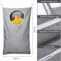 Hanging Laundry Hamper Bag with Free Adjustable Stainless Steel Door 2 Pcs Sucti