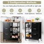 Storage Cart Rolling Kitchen Island Utility Storage Cart with 3 Large Drawers