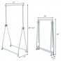 Extendable Foldable Heavy Duty Clothing Rack with Hanging Rod