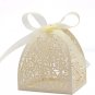 100 Laser Cut Rose Candy Boxes, Favor Boxes 2.5"X 2.5"X 3.1", Gift Boxes Bridal