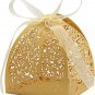100 Laser Cut Rose Candy Boxes, Favor Boxes 2.5"X 2.5"X 3.1", Gift Boxes Bridal