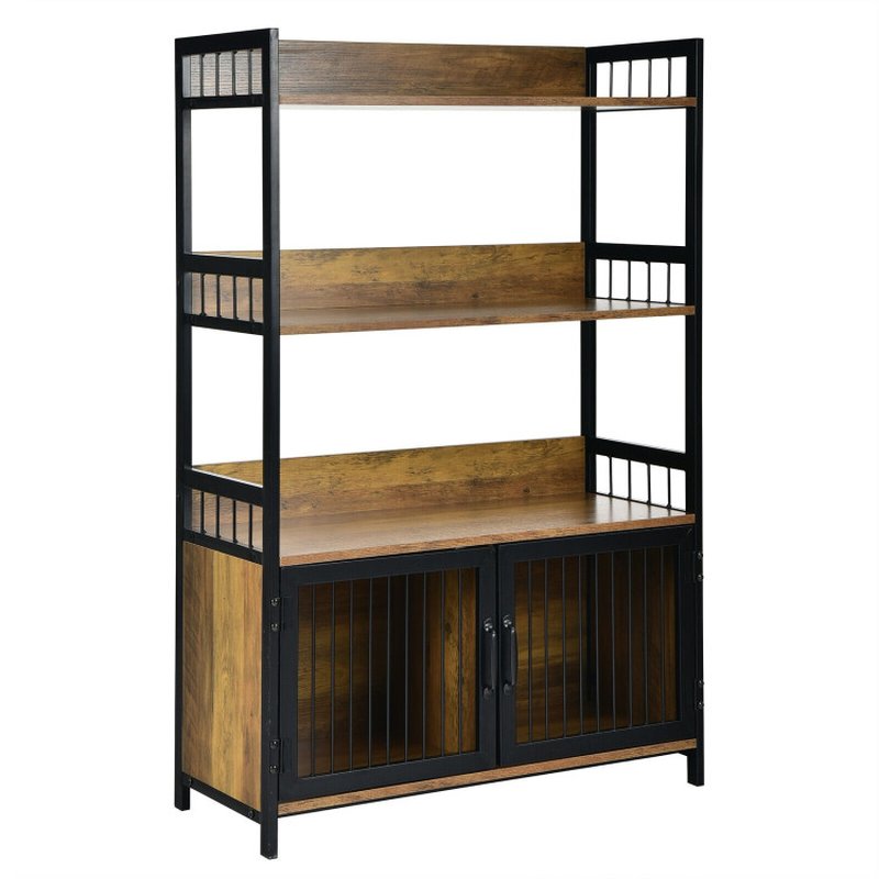 3-Tier Baker'S Rack with Storage Cabinet