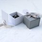 Jewelry Boxes Paper Gray White Color Ribbon Bowknot for Gift Present Ring Earrin
