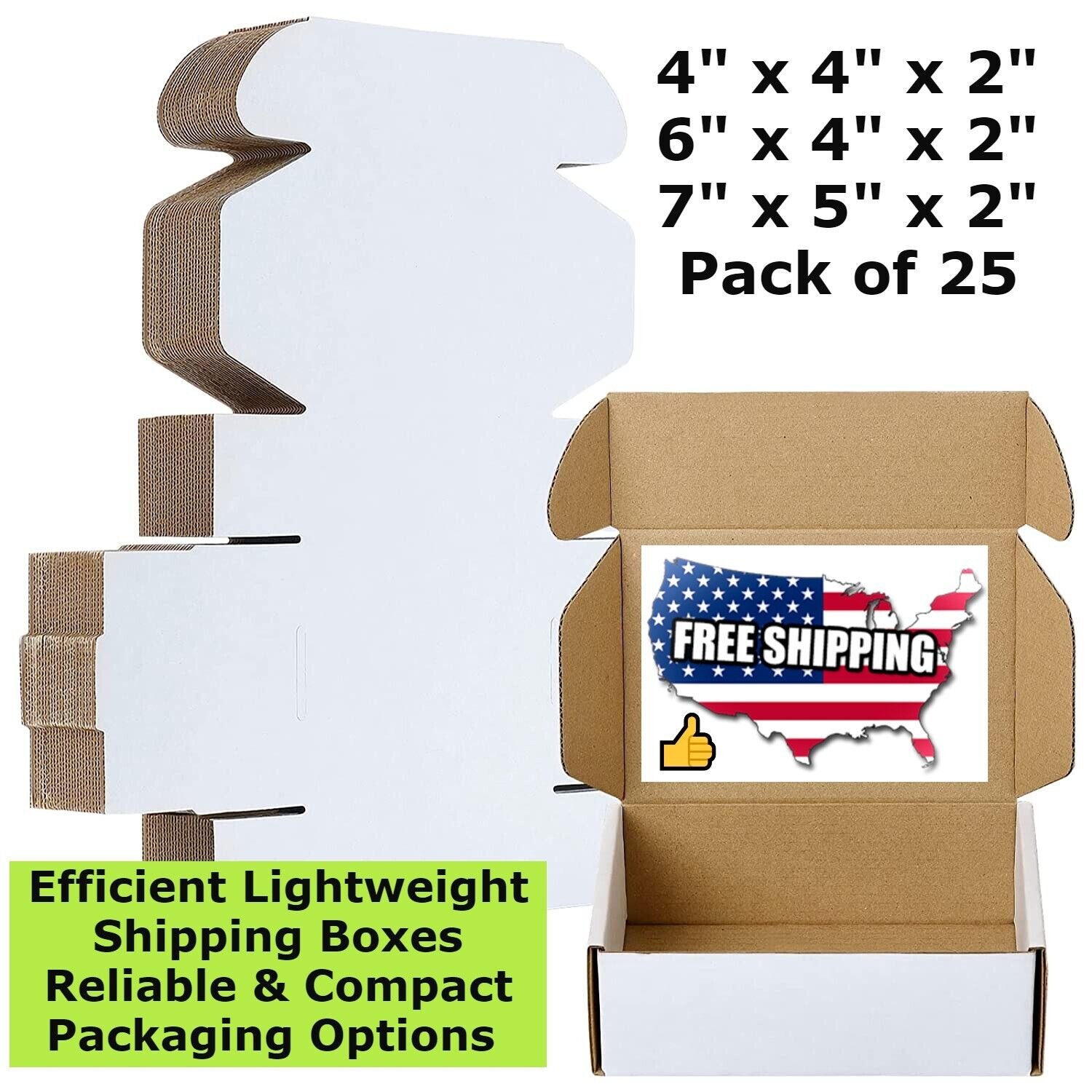 Efficient Lightweight Shipping Boxes| Reliable & Compact Packaging Option White