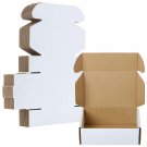 50 Pack  6" X 4" X 2"  White Corrugated Mailer Small Cardboard Shipping Boxes