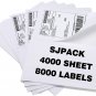 500 Half Sheet Self Adhesive Shipping Labels 8.5" X 5.5" Address Labels for Lase