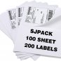 500 Half Sheet Self Adhesive Shipping Labels 8.5" X 5.5" Address Labels for Lase