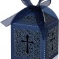 70 Pack Boxes, Laser Cut Candy Boxes Ribbons, Party Favor Small Gift Boxes for B